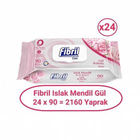 Fibril Baby Gül Kokulu 24x90 Yaprak Islak Mendil