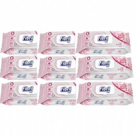 Fibril Baby Gül Kokulu 9x90 Yaprak Islak Mendil