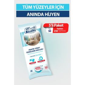 Fibril Beyaz Sirkeli Sabun ve Temizlik Kokulu 50 Yaprak Yüzey Temizlik Havlusu (2 adet)