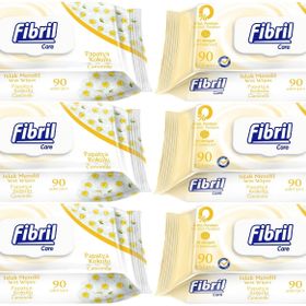 Fibril Papatya Kapaklı 6x90 Yaprak Bebek Islak Mendili