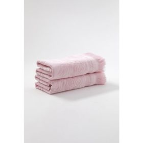 Fiesta Kadife Etamin Saçaklı 2'li 50x90 CM Pembe El Havlusu