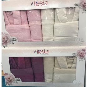 Fiesta Pamuklu Aile Bornoz Takımı