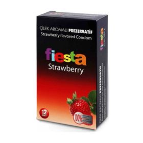 Fiesta Strawberry Çilekli 12 Adet Prezervatif