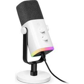 Fifine AM8 Xlr Usb Rgb Dinamik Beyaz Bilgisayar Oyuncu Yayıncı Mikrofonu