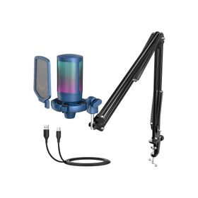 Fifine Ampligame A6T-B RGB USB Mavi Mikrofon