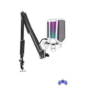 Fifine Ampligame A6T Beyaz RGB USB Mikrofon