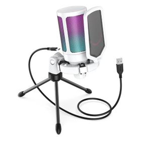 Fifine Ampligame A6V Beyaz Yayıncı Youtuber RGB USB Mikrofon​ Seti