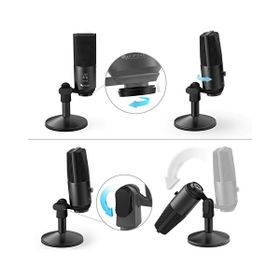 Fifine K670B USB Mikrofon Yayıncı Gamer Youtuber Bilgisayar Siyah Podcast Mikrofonu