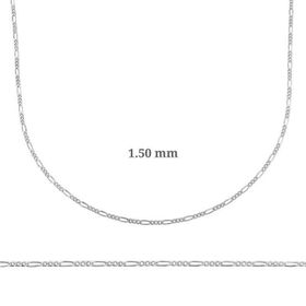 Figaro Gümüş Zincir 1.50 mm - 040 mikron