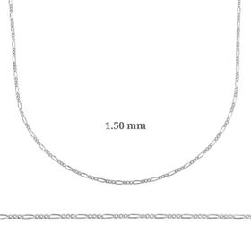 Figaro Gümüş Zincir 1.50 mm - 040 mikron