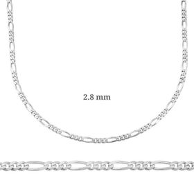 Figaro Gümüş Zincir 2.8 mm - 0.80 mikron