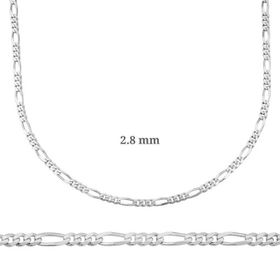 Figaro Gümüş Zincir 2.8 mm - 0.80 mikron