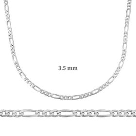 Figaro Gümüş Zincir 3.5 mm - 100 mikron