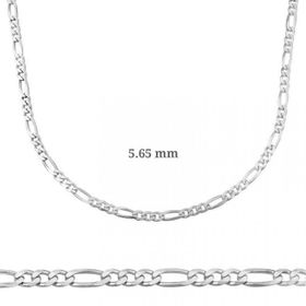 Figaro Gümüş Zincir 5.65 mm - 160 mikron