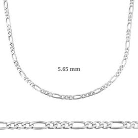 Figaro Gümüş Zincir 5.65 mm - 160 mikron