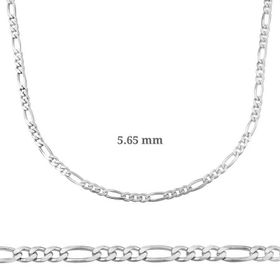 Figaro Gümüş Zincir 5.65 mm - 160 mikron