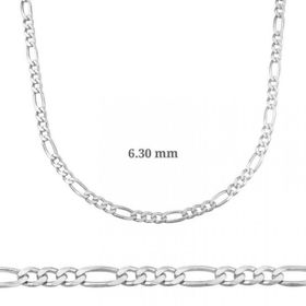 Figaro Gümüş Zincir 6.30 mm - 180 mikron