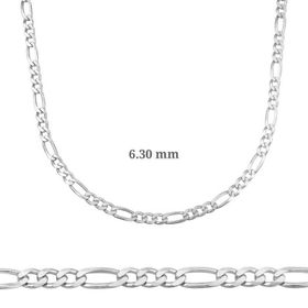 Figaro Gümüş Zincir 6.30 mm - 180 mikron