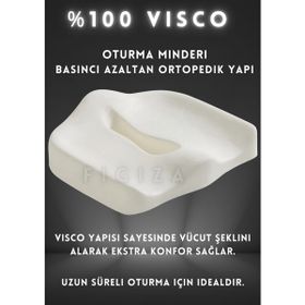 Figiza Visco Posture Siyah Lüks Ortopedik Oturma Minderi