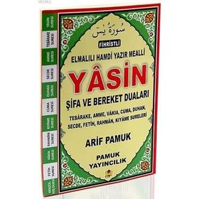 Fihristli Elmalılı Hamdi Yazır Mealli Yasin Şifa ve Bereket Duaları Yas-110-P14 - H. Arif Pamuk