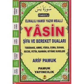 Fihristli Elmalılı Hamdi Yazır Mealli Yasin Şifa ve Bereket Duaları Yas-110-P14 - H. Arif Pamuk