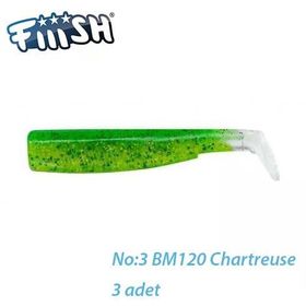 Fiiish BM120/3 BM786 3 Adet Yedek Gövde Chartreuse Silikon Suni Balık Yemi