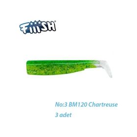 Fiiish BM120/3 BM786 3 Adet Yedek Gövde Chartreuse Silikon Suni Balık Yemi