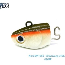 Fiiish BM200/6 BM1350 Extra Deep 240 gr Glow Kaki Jighead Suni Balık Yemi