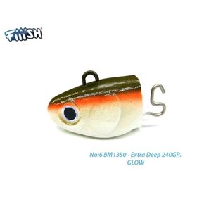 Fiiish BM200/6 BM1350 Extra Deep 240 gr Glow Kaki Jighead Suni Balık Yemi