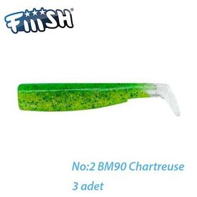 Fiiish BM90/2 BM778 3 Adet Yedek Gövde Chartreuse Silikon Suni Balık Yemi