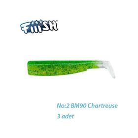 Fiiish BM90/2 BM778 3 Adet Yedek Gövde Chartreuse Silikon Suni Balık Yemi