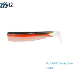 Fiiish BM90/2 BM937 3 Adet Yedek Gövde Candy Green Silikon Suni Balık Yemi