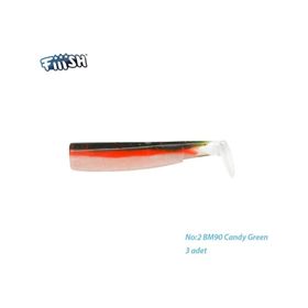 Fiiish BM90/2 BM937 3 Adet Yedek Gövde Candy Green Silikon Suni Balık Yemi