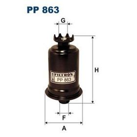 Filtron Accent 1,3 1,5 94 00 Colt 1,3 Lancer 1,5 Pajero Benzin Filtresi