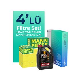 Filtron Audi A4 1.8 TFSI Castrol Motor Yağlı 2008-2015 4'lü Filtre Bakım Seti