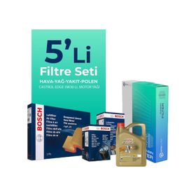 Filtron Audi A6 2.0 Dizel Motul Motor Yağlı 2008-2011 5'li Filtre Bakım Seti