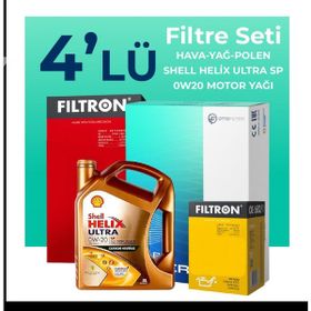 Filtron Audi Q2 1.0 TFSI Shell Motor Yağlı 2016-2023 4'lü Filtre Bakım Seti