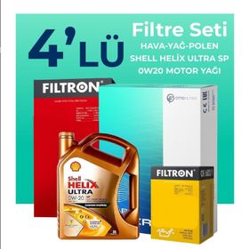 Filtron Audi Q2 1.0 TFSI Shell Motor Yağlı 2016-2023 4'lü Filtre Bakım Seti