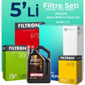 Filtron BMW 1.16D Motul Motor Yağlı 2015-2019 5'li Filtre Bakım Seti