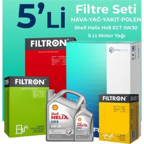 Filtron BMW 1.16D Shell Motor Yağlı 2015-2019 5'li Filtre Bakım Seti