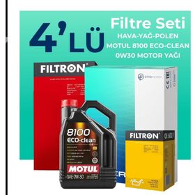 Filtron Citroen DS7 Cross Back 1.6 Benzinli Motul Motor Yağlı 2017-2023 4'lü Filtre Bakım Seti