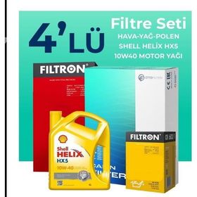 Filtron Fiat Albea 1.6 Benzinli Shell Motor Yağlı 2002-2008 4'lü Filtre Bakım Seti