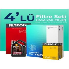 Filtron Fiat Linea 1.4 T-Jet Benzin Motul Motor Yağlı 2009-2017 4'lü Filtre Bakım Seti
