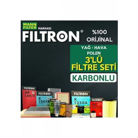 Filtron Fiat Palio 1.3 Multijet 2003-2012 3'lü Karbonlu Filtre Bakım Seti