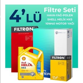 Filtron Fiat Palio 1.6 Benzinli Shell Motor Yağlı 1998-2006 4'lü Filtre Bakım Seti