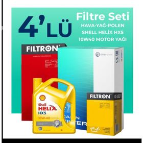 Filtron Fiat Panda 1.2 Benzinli Shell Motor Yağlı 2004-2010 4'lü Filtre Bakım Seti