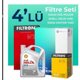 Filtron Fiat Sedici 1.6 Benzin Shell Motor Yağlı 2005-2009 4'lü Filtre Bakım Seti
