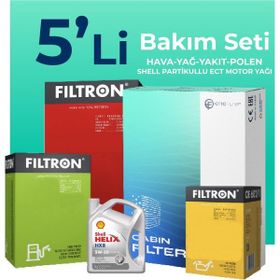 Filtron Ford B-Max 1.6 Dizel Shell Motor Yağlı 2012-2017 5'li Filtre Bakım Seti