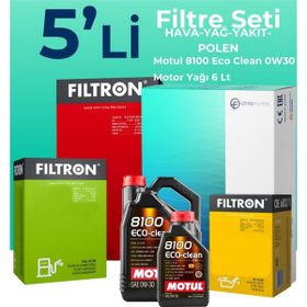 Filtron Ford Connect 1.5 Dizel Motul Motor Yağlı 2013-2019 5'li Filtre Bakım Seti