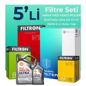 Filtron Ford Connect 1.5 Dizel Shell Motor Yağlı 2013-2019 5'li Filtre Bakım Seti